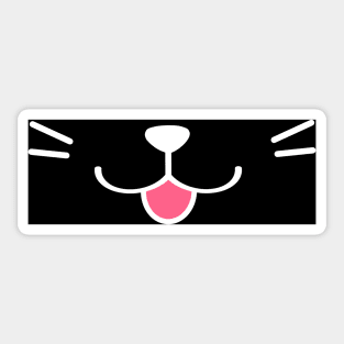 Happy Kitty Black Sticker